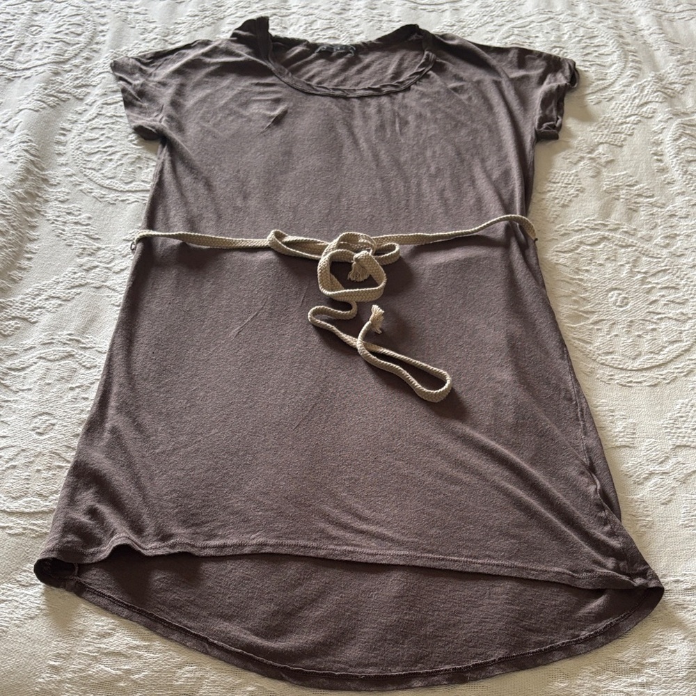 Casual Brown Midi Dress with Belt by VELVET Gently Loved S